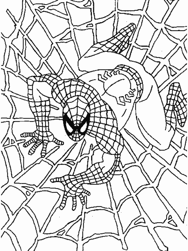 Dessin à colorier: Spiderman (Super-héros) #78644 - Coloriages à Imprimer Gratuits