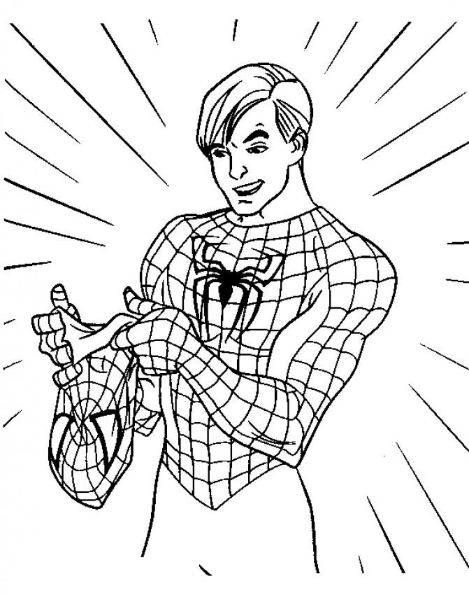 Dessin à colorier: Spiderman (Super-héros) #78645 - Coloriages à Imprimer Gratuits