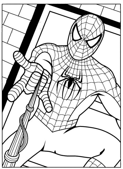 Dessin à colorier: Spiderman (Super-héros) #78652 - Coloriages à Imprimer Gratuits