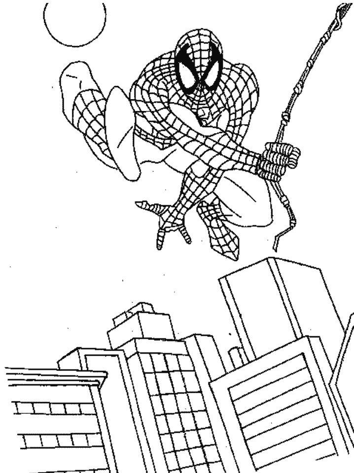 Dessin à colorier: Spiderman (Super-héros) #78657 - Coloriages à Imprimer Gratuits