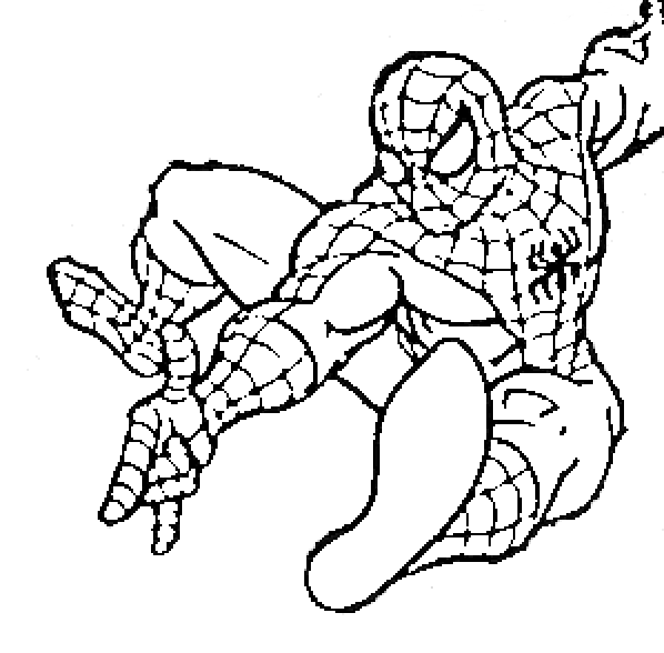 Dessin à colorier: Spiderman (Super-héros) #78680 - Coloriages à imprimer