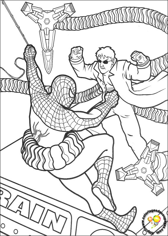 Dessin à colorier: Spiderman (Super-héros) #78682 - Coloriages à Imprimer Gratuits