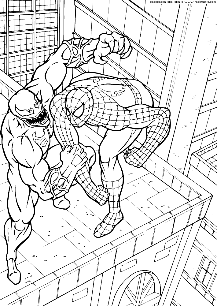 Dessin à colorier: Spiderman (Super-héros) #78683 - Coloriages à Imprimer Gratuits