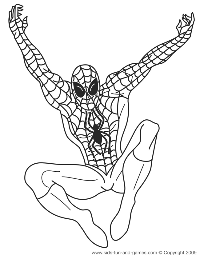 Dessin à colorier: Spiderman (Super-héros) #78699 - Coloriages à imprimer