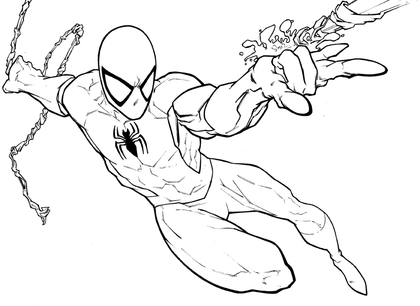 Dessin à colorier: Spiderman (Super-héros) #78700 - Coloriages à Imprimer Gratuits