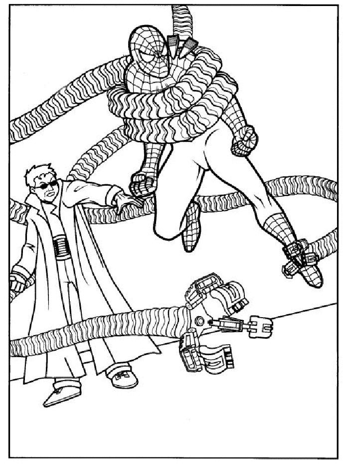 Dessin à colorier: Spiderman (Super-héros) #78714 - Coloriages à Imprimer Gratuits