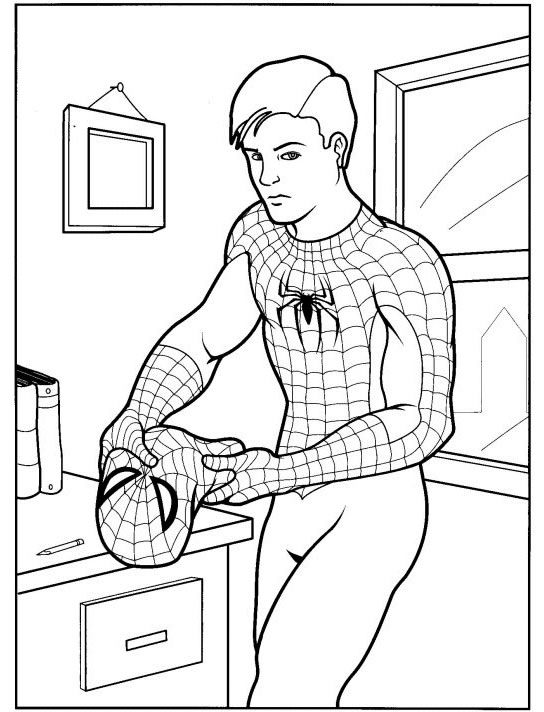 Dessin à colorier: Spiderman (Super-héros) #78716 - Coloriages à imprimer