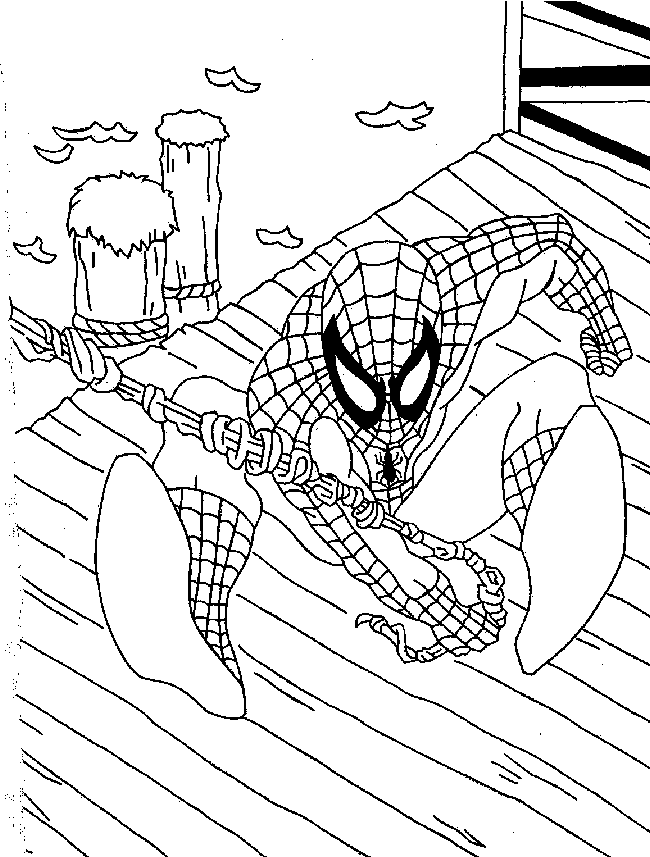 Dessin à colorier: Spiderman (Super-héros) #78743 - Coloriages à imprimer