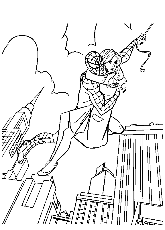 Dessin à colorier: Spiderman (Super-héros) #78746 - Coloriages à Imprimer Gratuits