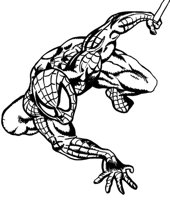 Dessin à colorier: Spiderman (Super-héros) #78752 - Coloriages à Imprimer Gratuits