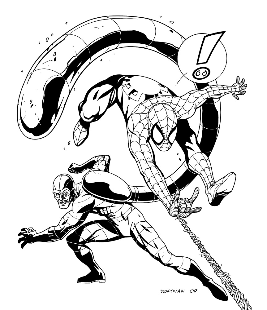Dessin à colorier: Spiderman (Super-héros) #78761 - Coloriages à Imprimer Gratuits