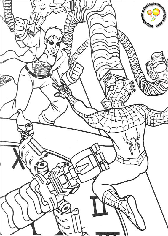 Dessin à colorier: Spiderman (Super-héros) #78765 - Coloriages à Imprimer Gratuits