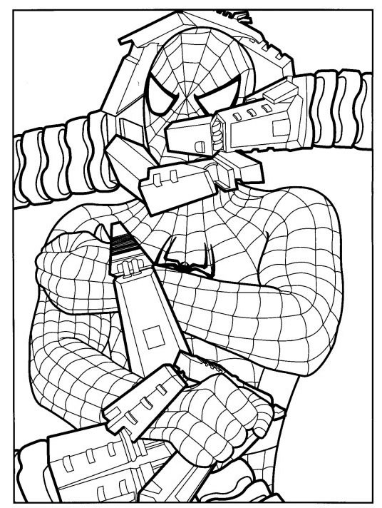 Dessin à colorier: Spiderman (Super-héros) #78768 - Coloriages à Imprimer Gratuits