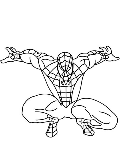 Dessin à colorier: Spiderman (Super-héros) #78769 - Coloriages à Imprimer Gratuits