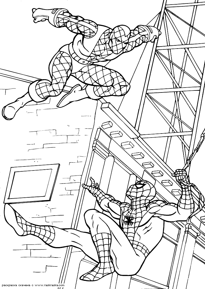 Dessin à colorier: Spiderman (Super-héros) #78770 - Coloriages à Imprimer Gratuits