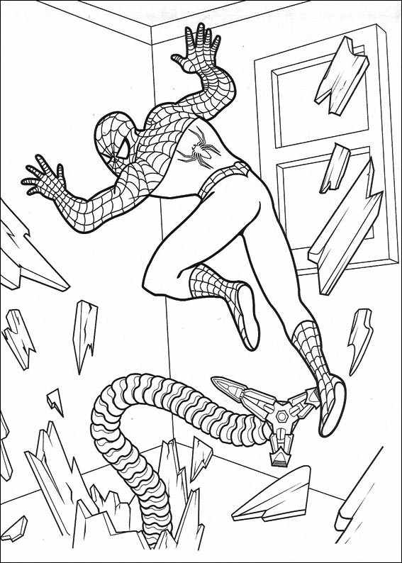 Dessin à colorier: Spiderman (Super-héros) #78775 - Coloriages à imprimer