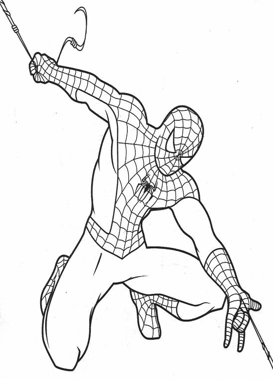 Dessin à colorier: Spiderman (Super-héros) #78788 - Coloriages à imprimer