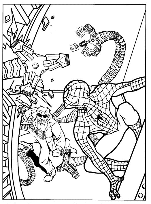 Dessin à colorier: Spiderman (Super-héros) #78789 - Coloriages à Imprimer Gratuits