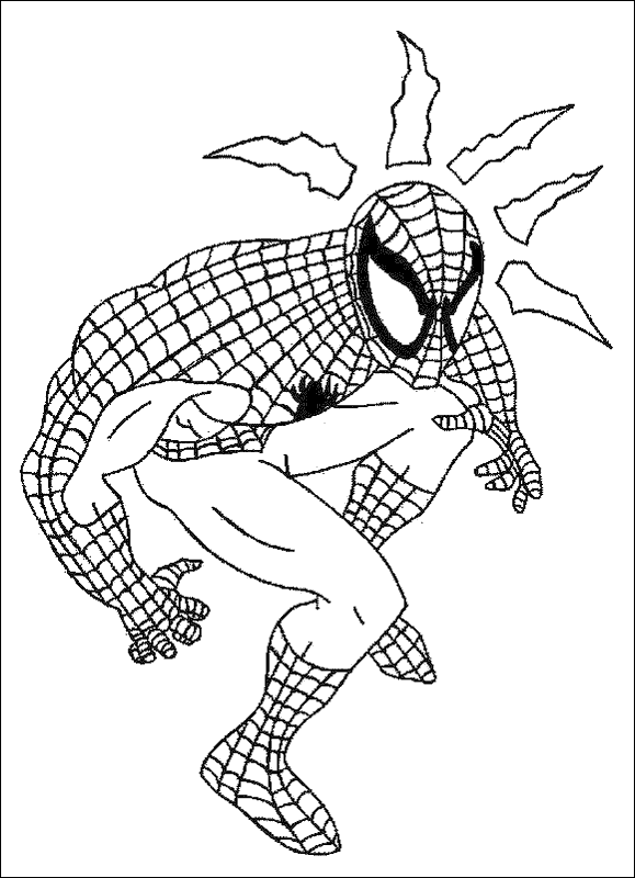 Dessin à colorier: Spiderman (Super-héros) #78792 - Coloriages à imprimer