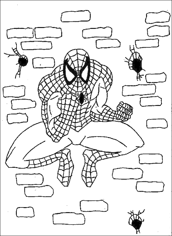 Dessin à colorier: Spiderman (Super-héros) #78809 - Coloriages à imprimer
