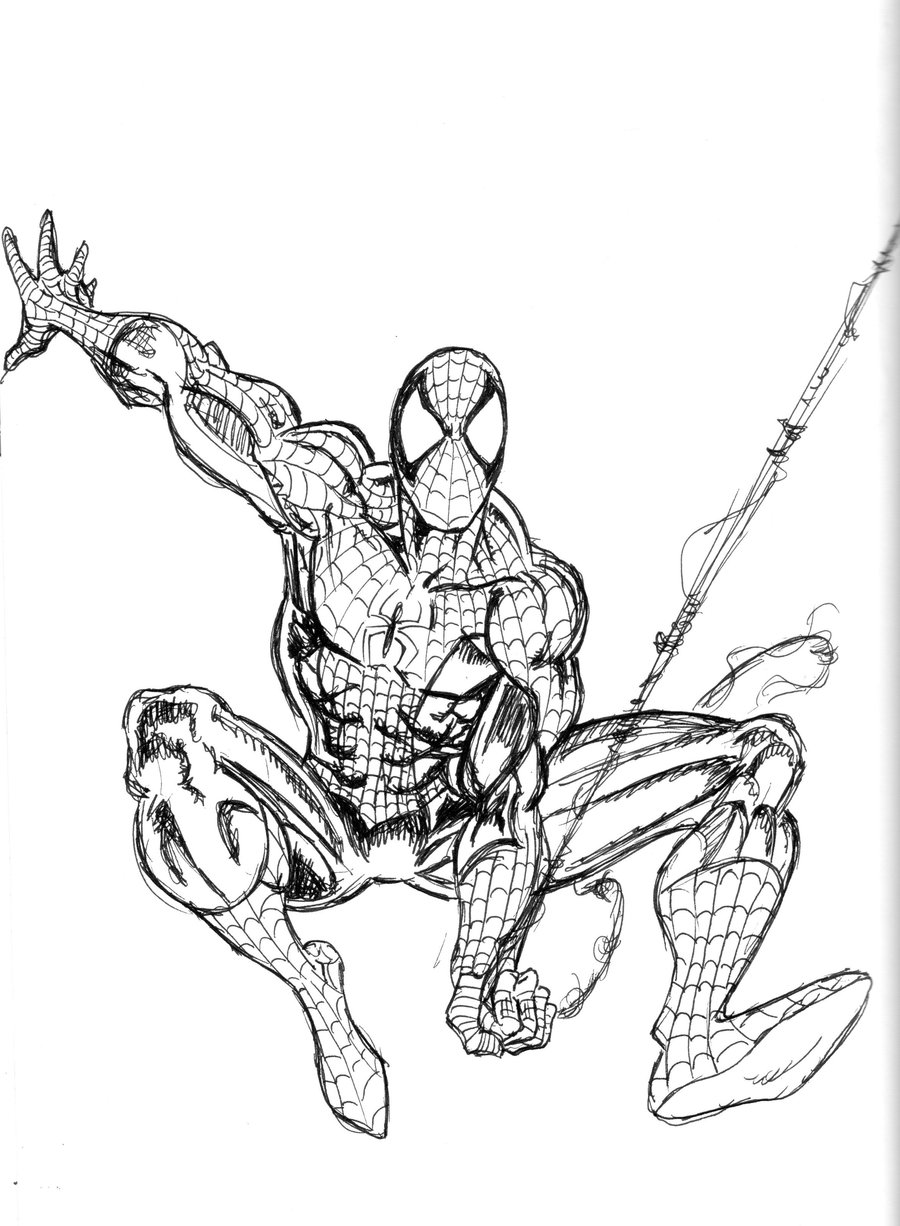 Dessin à colorier: Spiderman (Super-héros) #78820 - Coloriages à Imprimer Gratuits