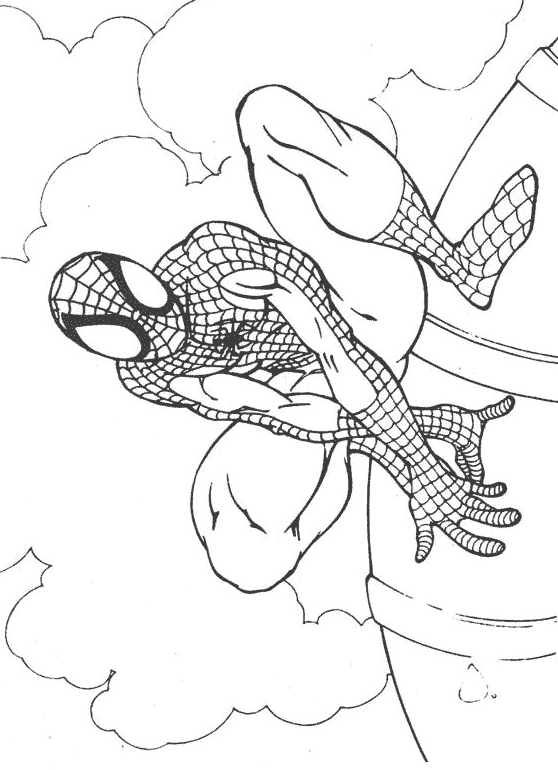 Dessin à colorier: Spiderman (Super-héros) #78823 - Coloriages à Imprimer Gratuits