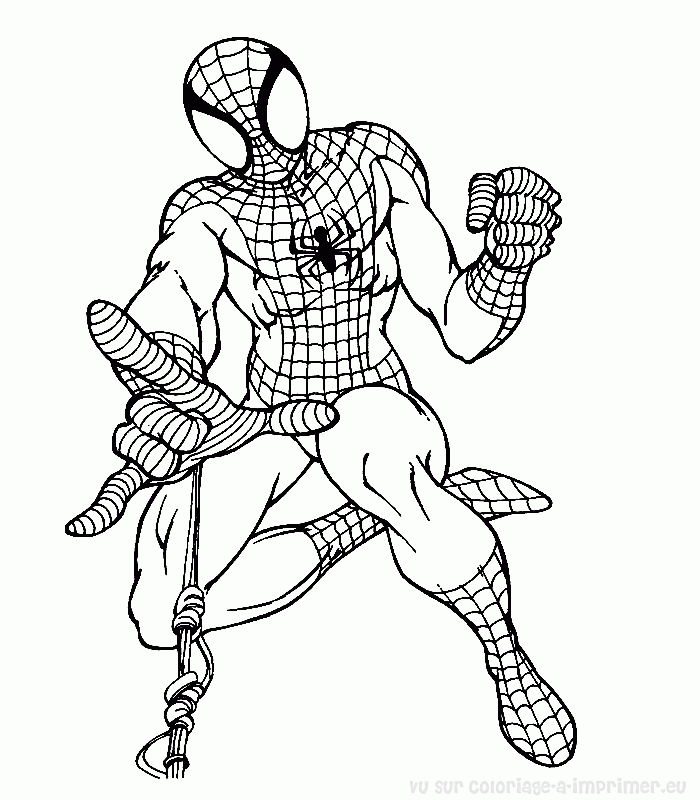 Dessin à colorier: Spiderman (Super-héros) #78824 - Coloriages à Imprimer Gratuits