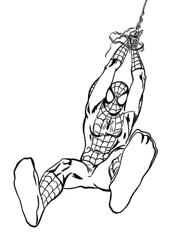 Dessin à colorier: Spiderman (Super-héros) #78826 - Coloriages à imprimer