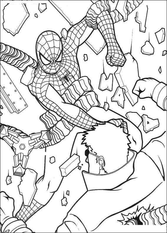 Dessin à colorier: Spiderman (Super-héros) #78830 - Coloriages à Imprimer Gratuits