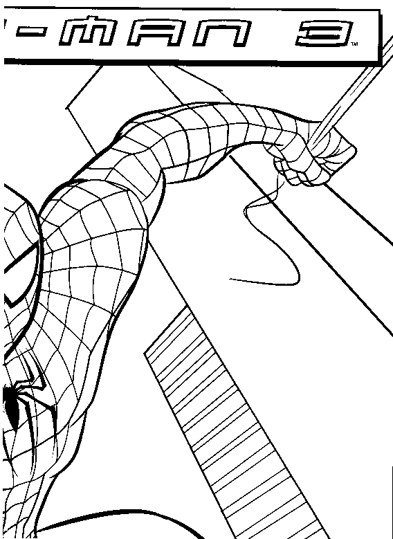 Dessin à colorier: Spiderman (Super-héros) #78841 - Coloriages à imprimer