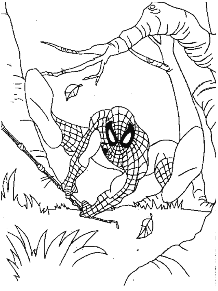 Dessin à colorier: Spiderman (Super-héros) #78844 - Coloriages à Imprimer Gratuits
