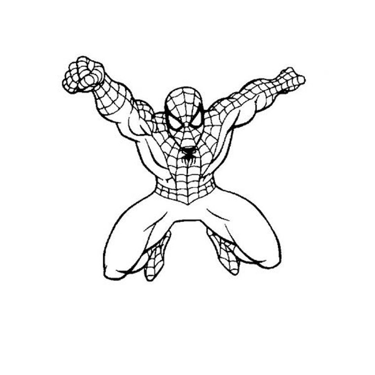 Dessin à colorier: Spiderman (Super-héros) #78846 - Coloriages à imprimer