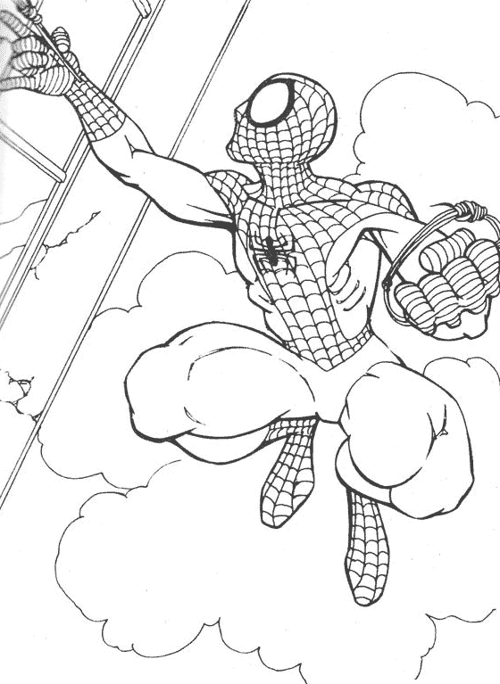 Dessin à colorier: Spiderman (Super-héros) #78851 - Coloriages à Imprimer Gratuits