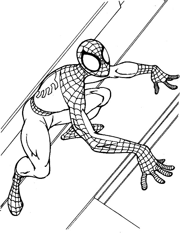 Dessin à colorier: Spiderman (Super-héros) #78857 - Coloriages à Imprimer Gratuits
