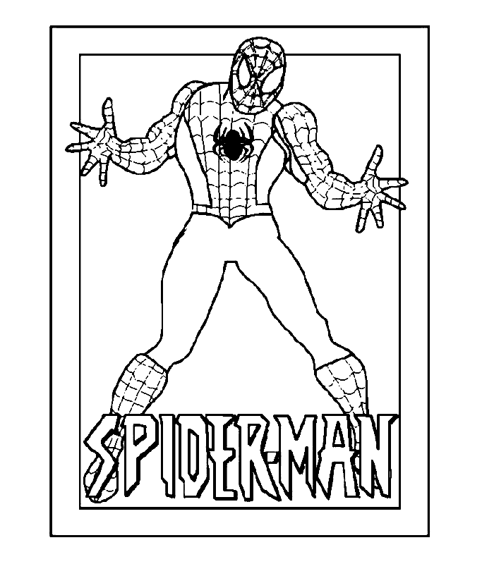 Dessin à colorier: Spiderman (Super-héros) #78863 - Coloriages à Imprimer Gratuits