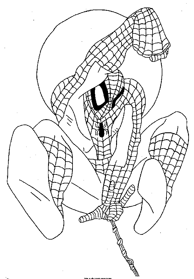 Dessin à colorier: Spiderman (Super-héros) #78865 - Coloriages à imprimer