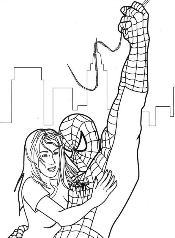 Dessin à colorier: Spiderman (Super-héros) #78875 - Coloriages à Imprimer Gratuits