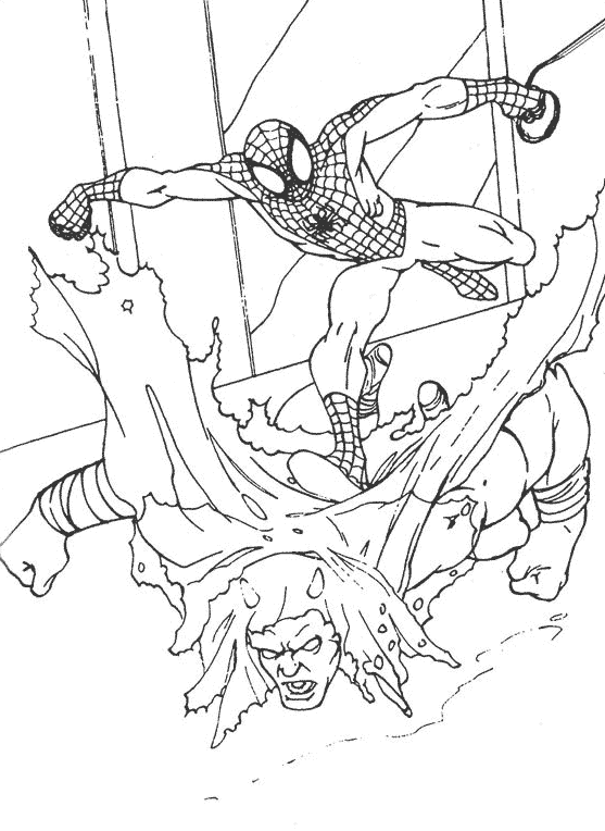 Dessin à colorier: Spiderman (Super-héros) #78876 - Coloriages à Imprimer Gratuits
