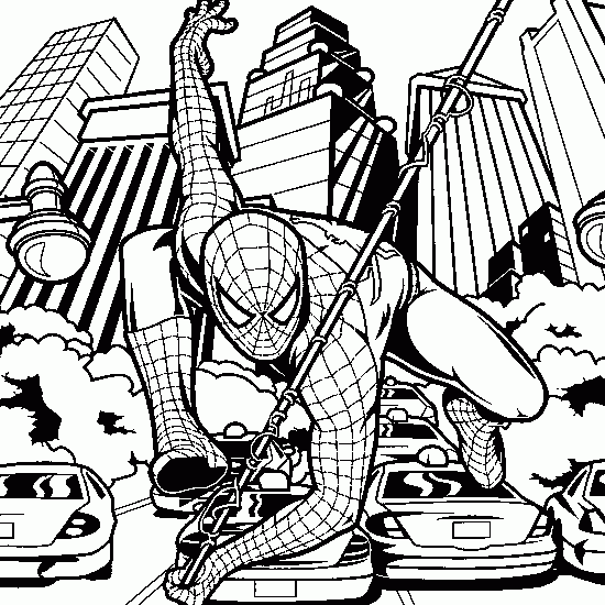 Dessin à colorier: Spiderman (Super-héros) #78879 - Coloriages à Imprimer Gratuits