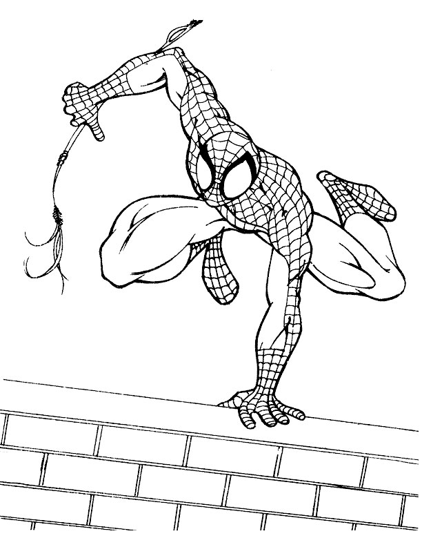 Dessin à colorier: Spiderman (Super-héros) #78881 - Coloriages à Imprimer Gratuits