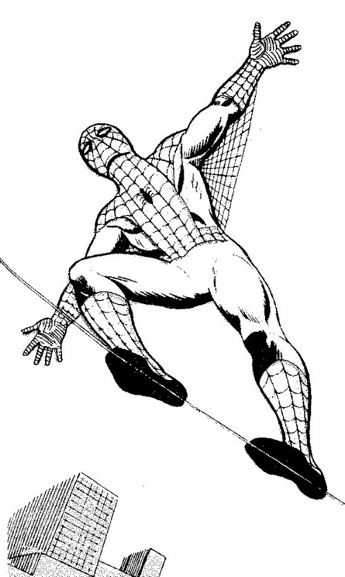 Dessin à colorier: Spiderman (Super-héros) #78882 - Coloriages à Imprimer Gratuits
