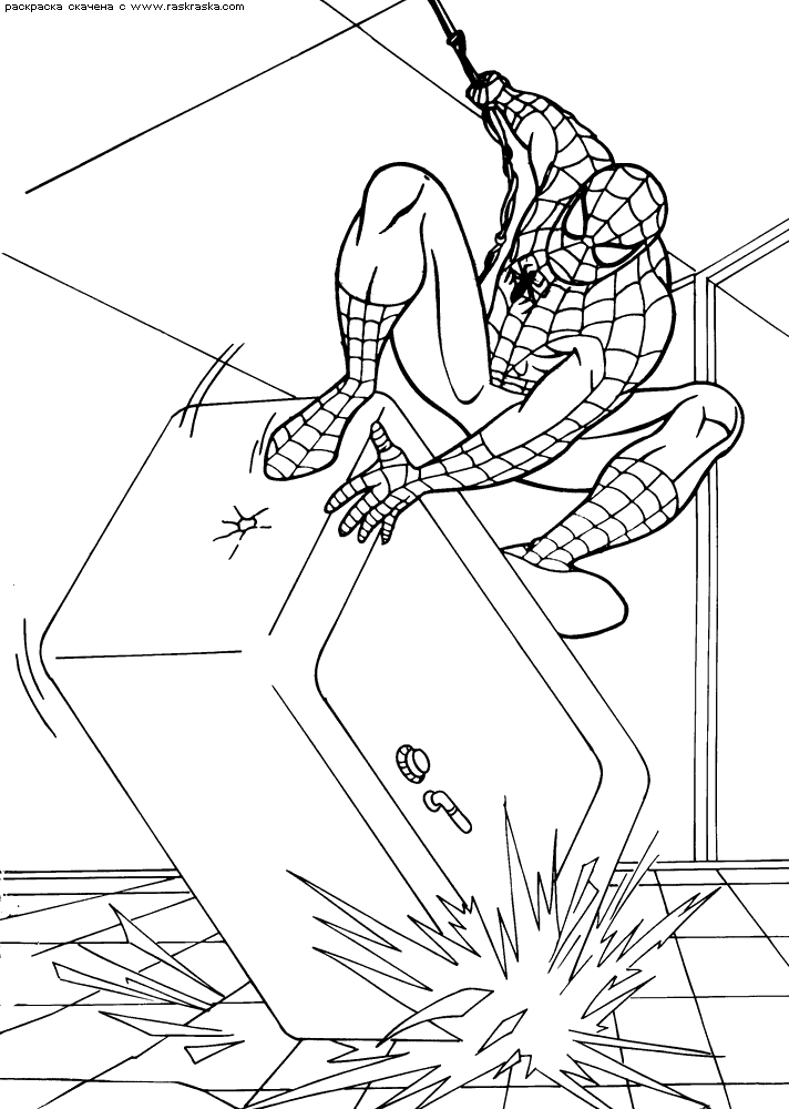 Dessin à colorier: Spiderman (Super-héros) #78886 - Coloriages à imprimer