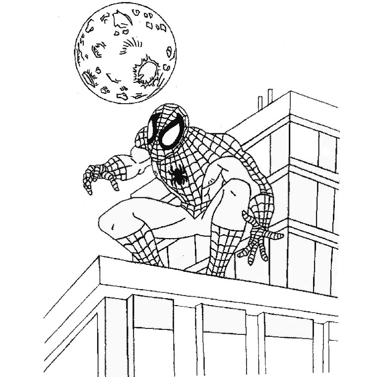 Coloriage Spiderman - Spiderman à imprimer gratuit