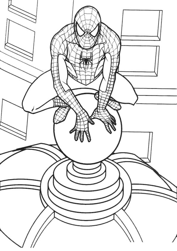 Dessin à colorier: Spiderman (Super-héros) #78895 - Coloriages à Imprimer Gratuits