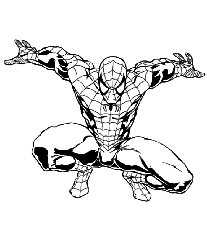 Dessin à colorier: Spiderman (Super-héros) #78899 - Coloriages à imprimer