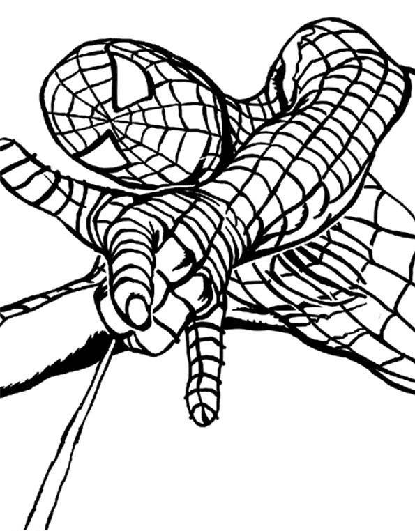 Dessin à colorier: Spiderman (Super-héros) #78914 - Coloriages à imprimer