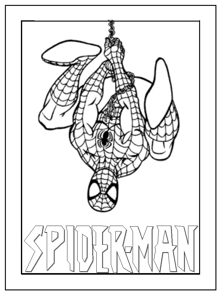 Dessin à colorier: Spiderman (Super-héros) #78931 - Coloriages à imprimer