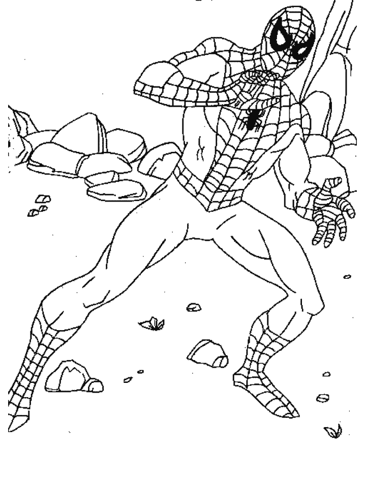 Dessin à colorier: Spiderman (Super-héros) #78937 - Coloriages à Imprimer Gratuits