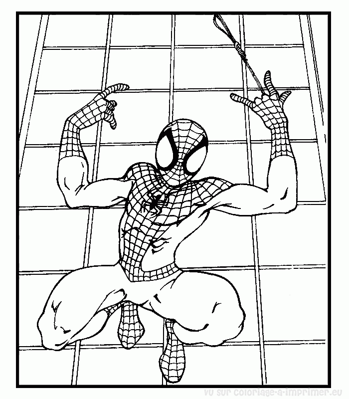 Dessin à colorier: Spiderman (Super-héros) #78958 - Coloriages à imprimer