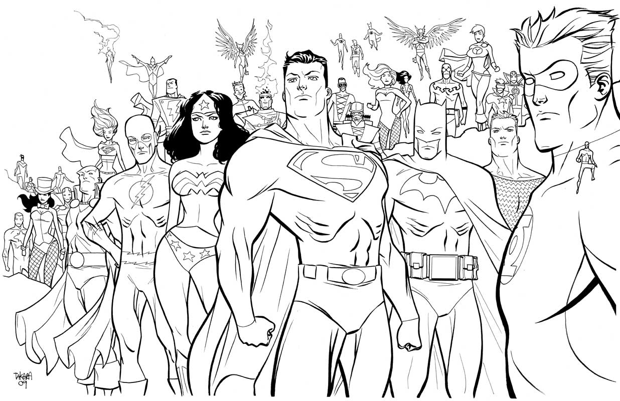 Dessin à colorier: Super Héros DC Comics (Super-héros) #80122 - Coloriages à imprimer